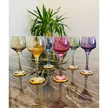 Elta Collection 6 Kişilik Kahve Yanı Renkli Su Bardağı