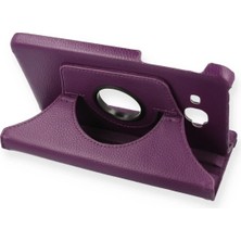 Never  Samsung Galaxy T280 Tab A 7 Kılıf 360 Tablet Deri Kılıf - Mürdüm 115474