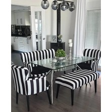 Azra Mobilya Çay Seti Koltuk Takımı Zebra Model 2+1+1+Bench