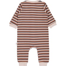 Civil Baby Çizgi Empirme 6-18 Ay Tulum - Bej 9-12 Ay