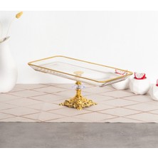 Elta Collection Paşabahçe Kristal Metal Ayaklı Yaldızlı Baton Sunumluk Yılbaşı Özel