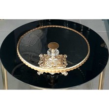 Elta Collection Metal Kaideli Gold Yuvarlak Sunumluk