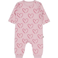 Civil Baby Tramlı Kalp Empirme 6-18 Ay Tulum - Pembe 12-18 Ay