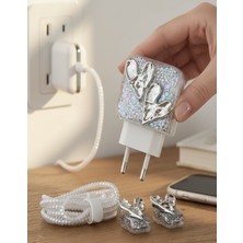 Brokoli Home Apple iPhone 18W/20W Uyumlu Şarj Kılıfı, Şarj Kablosu Örme Aparatı, Kablo Koruyucu Aparatı,pk