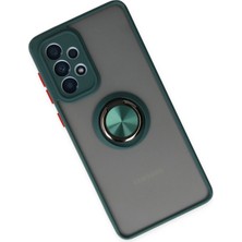 Never  Samsung Galaxy A33 5g Kılıf Montreal Yüzüklü Silikon Kapak - Yeşil 115474