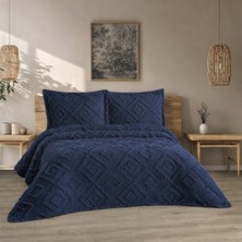 DİA BELLA Kalp Desenli 3parça Yatak Örtüsü