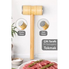 Meleni Home Çift Taraflı Et Tokmağı - Metal Başlı Et Inceltme Yumuşatma Aparatı Et Dövme Tokmağı