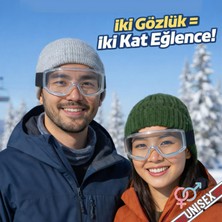 Glaswen 2 Adet Kayak Gözlüğü Şeffaf Ventilli Güneş Kar Koruyucu Gözlük Uv Korumalı Snowboard Glasses Gözlük