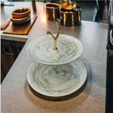 Elta Collection Güral Porselen Katlı Sunumluk Kurabiyelik Şekerlik