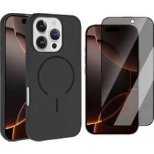 Vendas Apple iPhone 16 Pro Max Kılıf M-Safe Şarj Özellikli Zore Meta Kapak + Hayalet Ekran Koruyucu
