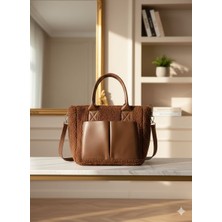 Huma Butik Takı Aksesuar Teddy Dokulu Kadın El ve Omuz Çantası – Yumuşak Dokulu Şık Çanta