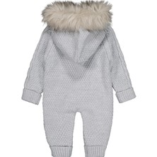 Beybek Kapşonlu 3-12 Ay Tulum - Gri 6-9 Ay