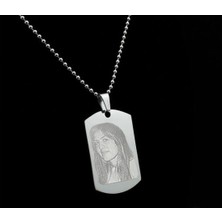 Hediye Shop Resim ve Yazı Işlenebilir Unisex Çelik Kolye