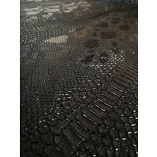 Timsah Desen Suni Deri 100 x 140 -Siyah