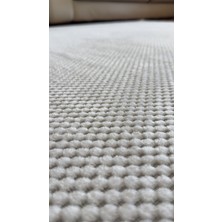 Elvey Home Krem Kaymaz Jel Taban Soft Yıkanabilir Kesme Özel Ölçü Tozsuz Antialerjik Antre Koridor Halı Yolluk