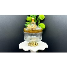 Elta Collection Yeni Model Gold Metal Ayaklı Kapaklı Kelebekli Şekerlik Sunumluk Çerezlik Hediyelik