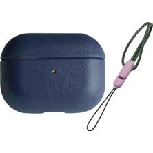 Never  Airpods 3 (3.nesil) 405 Deri Kılıf - Lacivert 115474