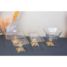 Elta Collection Gold Detaylı Metal Ayak 4 Parça Sunum Seti