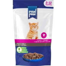 Paw Paw Kedi Tavuk Etli 85GR Pouch