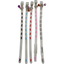 GND Kemik Desenli Slikon Kedi Tasması