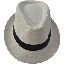 Pandoli Beyaz Renk Kumaş Fötr Gösteri Şapkası Michael Jackson Yetişkin 58 Numara Gösteri