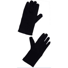 Pandoli Ithal Saten Eldiven Siyah Renk Yetişkin