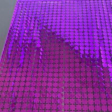 Pandoli Retro Party 3 Adet Aynalı Disko Mor Renk Folyo Dekor Süsü Perdesi 2x1 mt Hallow