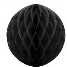 Pandoli Siyah Renk Honeycomb Petek Dekor Asma Süs 35 cm 1 Adet Hallow