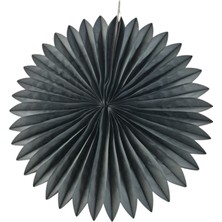 Pandoli Siyah Renk Kağıt Yelpaze Süs 35 cm 1 Adet Hallow