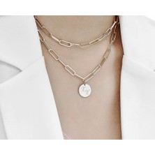 Hediye Shop Kişiye Özel Isim Yada Harf Yazılabilir Gümüş Kaplama Kolye