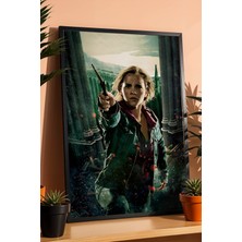 E2 Nova Hermione Granger Özel Tasarım Çerçeveli Tablo - Lüks Harry Potter Savaş Posteri Modern Duvar Dekoru