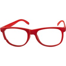 Pandoli Kırmızı Renk Camsız Oyuncak Clark Kent Model Gözlük 1 Adet Retro