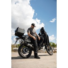 Tech90 Fileli Black Ventilation Korumalı Cordura Motosiklet Pantolonu