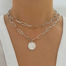 Hediye Shop Kişiye Özel Isim Yada Harf Yazılabilir Nazar Dualı Gümüş Kaplama Kolye