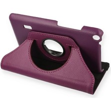 Gny Ticaret Gny  Huawei Mediapad T3 7 Kılıf 360 Tablet Deri Kılıf - Mürdüm 115478