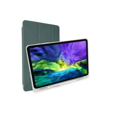 Gny Ticaret Gny  iPad Pro 12.9 (2021) Kılıf Kalemlikli Mars Tablet Kılıfı - Koyu Yeşil 115478
