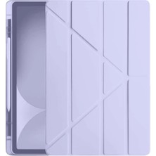 Gny Ticaret Gny  Samsung Galaxy Tab S10 Fe Plus 13.1 Kalemlikli Hugo Tablet Kılıfı - Açık Mor 115478