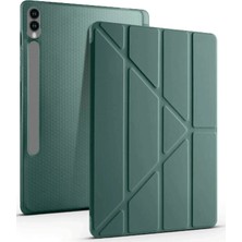 Gny Ticaret Gny  Samsung Galaxy X610 Tab S9 Fe Plus 12.4 Kılıf Kalemlikli Mars Tablet Kılıfı - Koyu Yeşil