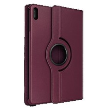 Gny Ticaret Gny  Huawei Matepad 11 10.9 360 Tablet Deri Kılıf - Mürdüm 115478
