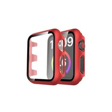 Gny Ticaret Gny  Apple Watch 42MM Camlı Kasa Ekran Koruyucu - Kırmızı 115478