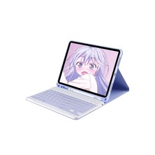 Gny Ticaret Gny  iPad Pro 12.9 (2024) Kılıf KC01 Smart Klavyeli Tablet Kılıfı - Lila 115478