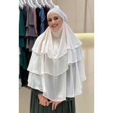 Bym Fashion Peçeli 3 Katlı Şifon Sufle Şal 6012 Taş