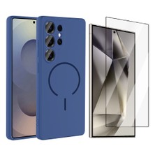 Vendas Samsung Galaxy S25 Ultra Kılıf M-safe Şarj Özellikli Zore Meta Kapak + Cam Ekran Koruyucu