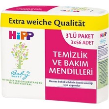 Hipp Kokusuz Temizlik ve Bakım Mendili 3 x 56 Adet Dermatolojik Olarak Test Edilmiş