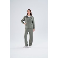 Paw Garage Kadın Meşhur Yüksek Kalite Büyük Beden Modal Kumaş Ceketli Alt-Üst Takım - 1002