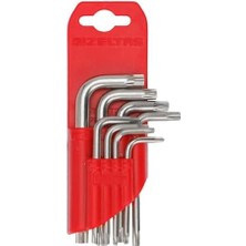 Storemax 4910007108 Torx Allen Anahtarlar, Kırmızı/siyah/krom, 8'li