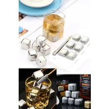 Storemax 6'lı Küp Paslanmaz Çelik Buz Kalıbı Sulandırmayan Erimeyen Buz Küp (6'lı Küp) Maşa Dahil Değildir