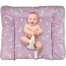 Storemax Baby'ness Elyaf Dolgulu Pvc Alt Değiştirme Minderi, Sıvı Geçirmez, Leke Tutmaz, Aydede Desenli, Pembe, 75X85CM