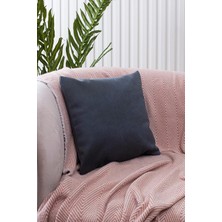 Storemax Süet Dokulu Mermer Damar Desenli Petrol Rengi Kırlent Kılıfı