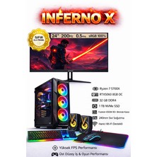 Velora Inferno x Amd Ryzen 7 5700X 32 GB Ddr4 1 Tb Nvme SSD Rtx 5060 8gb 240MM Sıvı Soğutma 650W 80+Bronze